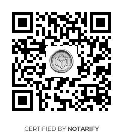 Certificato notarizzazione su blockchain
